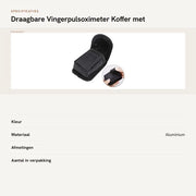 Cassa per Oximetri di Prestamano - Peso Leggero - Borsa Portatile - Interno Protettivo - Adatto per Oximetri di Prestamano - Progettazione Compatta - Dimensioni 8,5x6,5x4cm