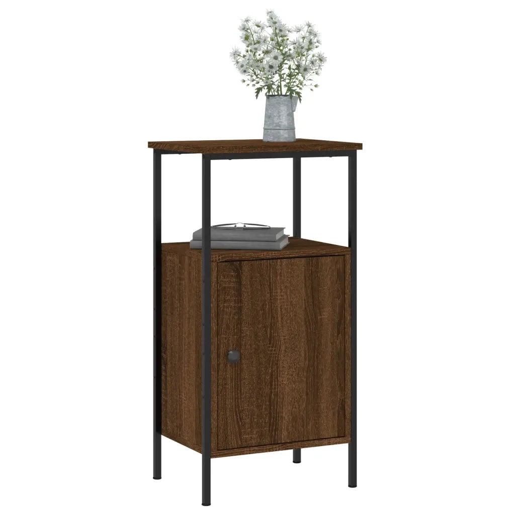 Comodini 2 pz Rovere Marrone 41x31x80 cm in Legno Multistrato 825932