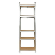 Scaffale Metallico con 5 Ripiani in MDF, 180x70x35cm, Montaggio Senza Viti