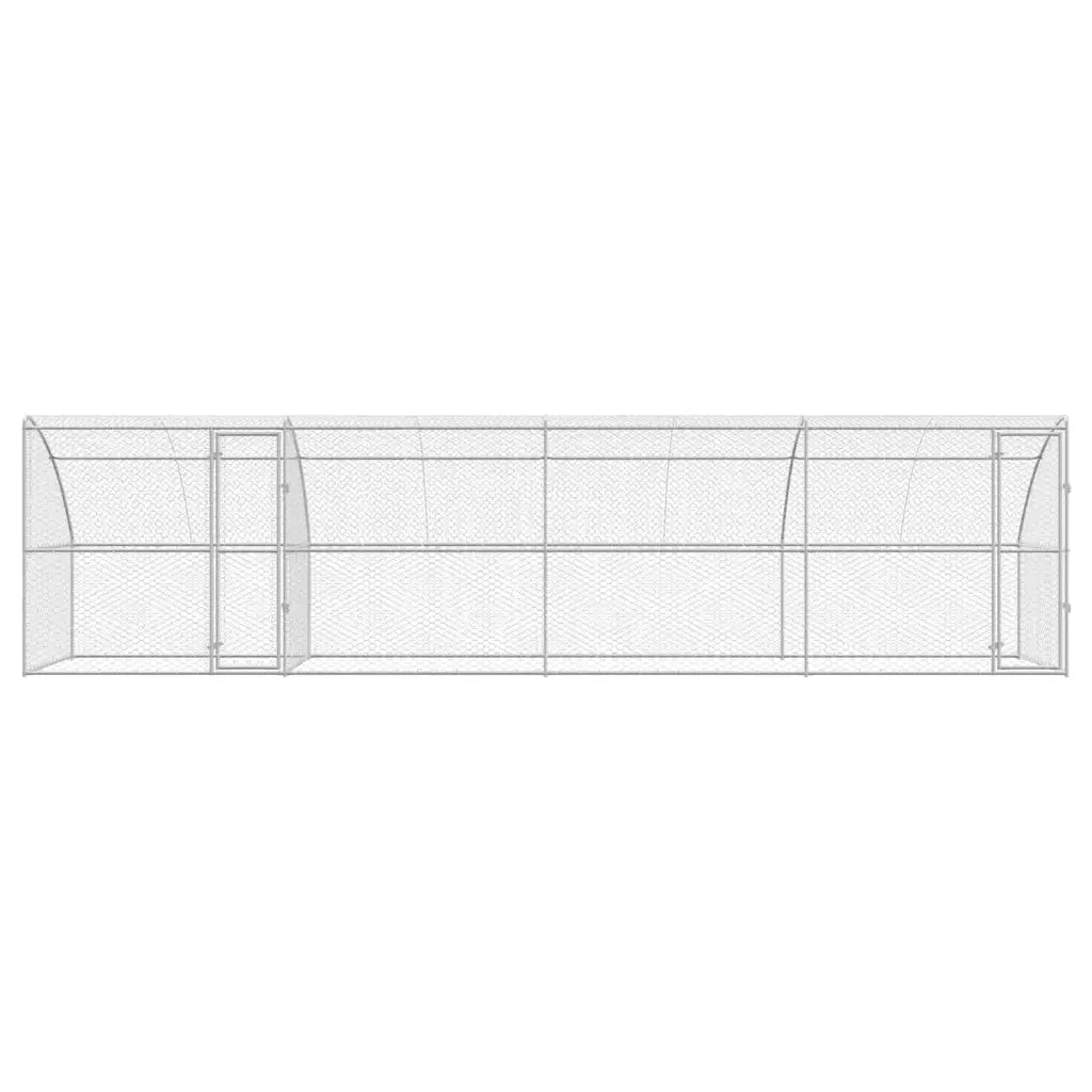 Cuccia per cani 4 pcs Argento 8 x 2 x 2 m Acciaio zincato