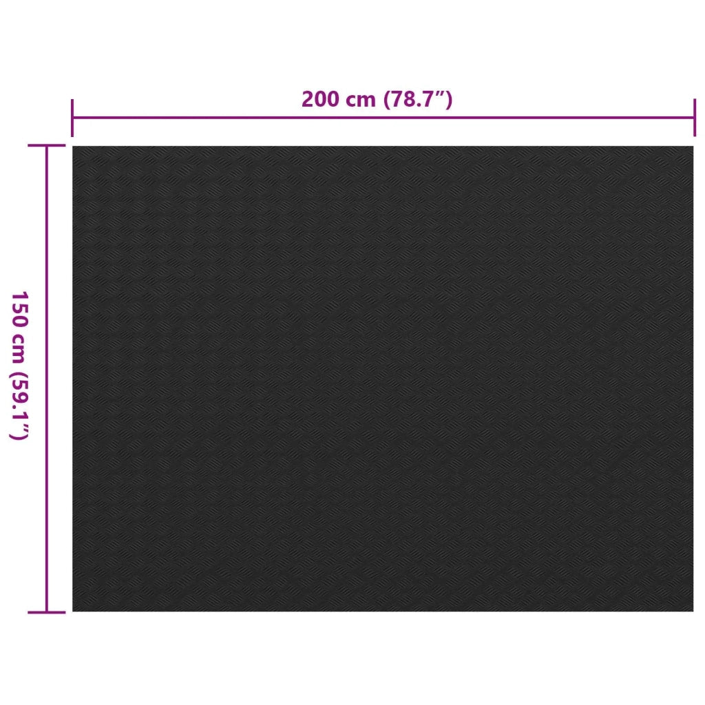 Tappeto per pavimento Nero 1,5 x 2 m Gomma 42046726