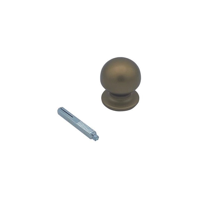 Maniglia su rosetta tonda SAGUATTI  241/50GQ in alluminio bronzo satinato