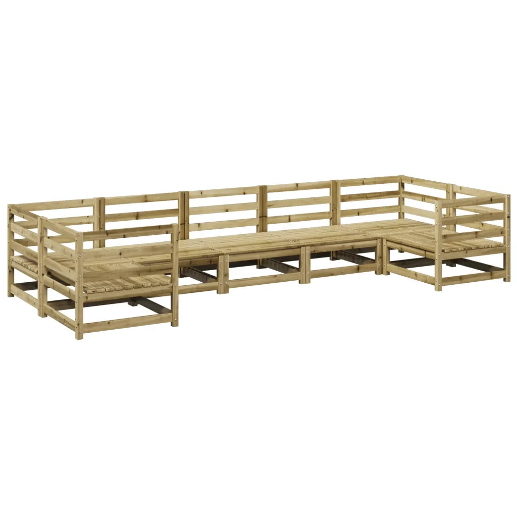 Set Divani da Giardino 7 pz in Legno Impregnato di Pino 3299617