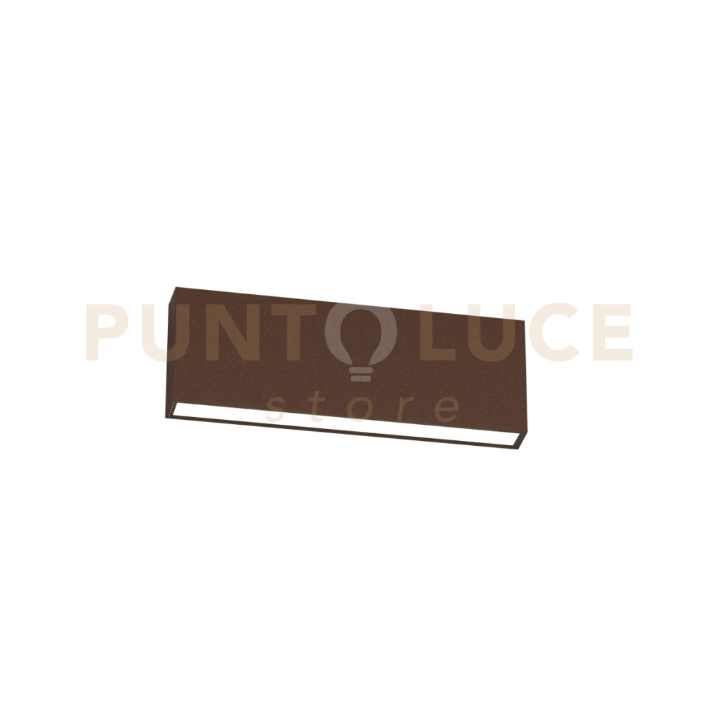MADRID APPLIQUE BIEMISSIONE 26CM CORTEN LED CCT 3000 4000K 10W 1240LM IP65