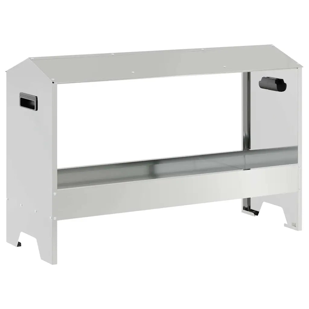 Mangiatoia per polli Argento 81 x 32 x 53,5 cm Acciaio zincato CFW5775543