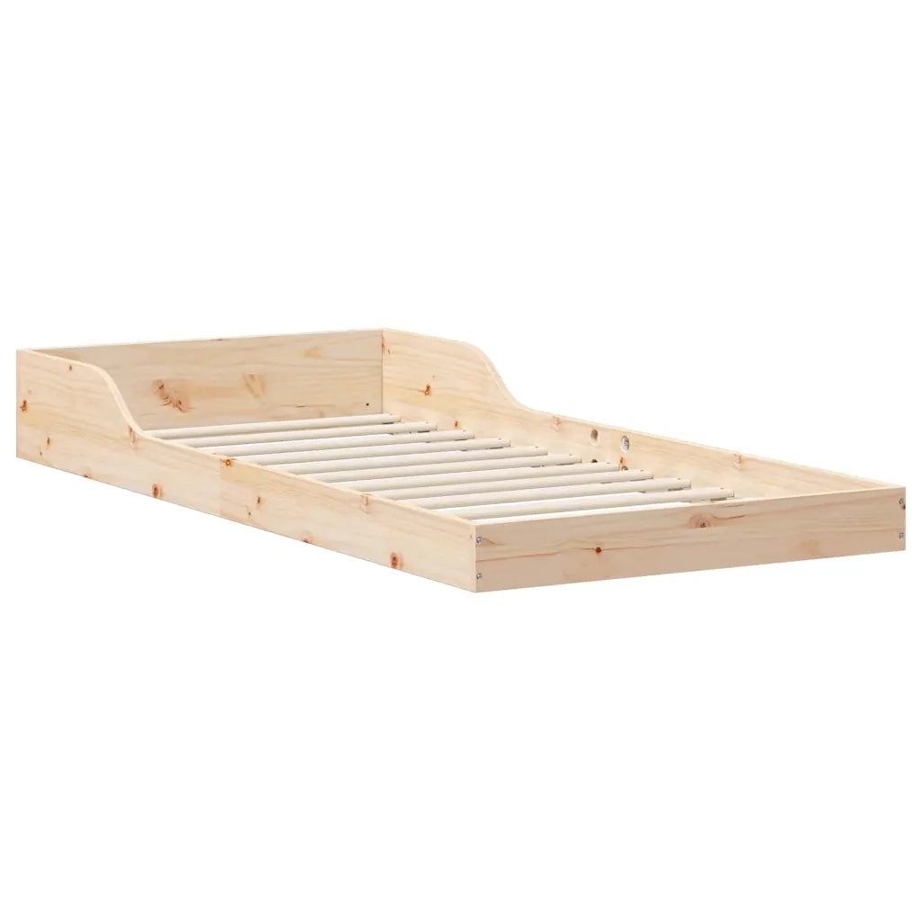 vidaXL Struttura del letto Marrone Legno di pino massello