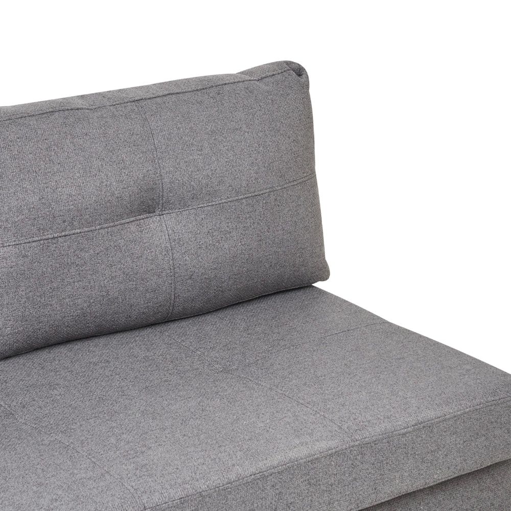 Divano Letto Tessuto colore Grigio Scuro Cuscini 2 Posti stile Scandinavo soggiorno