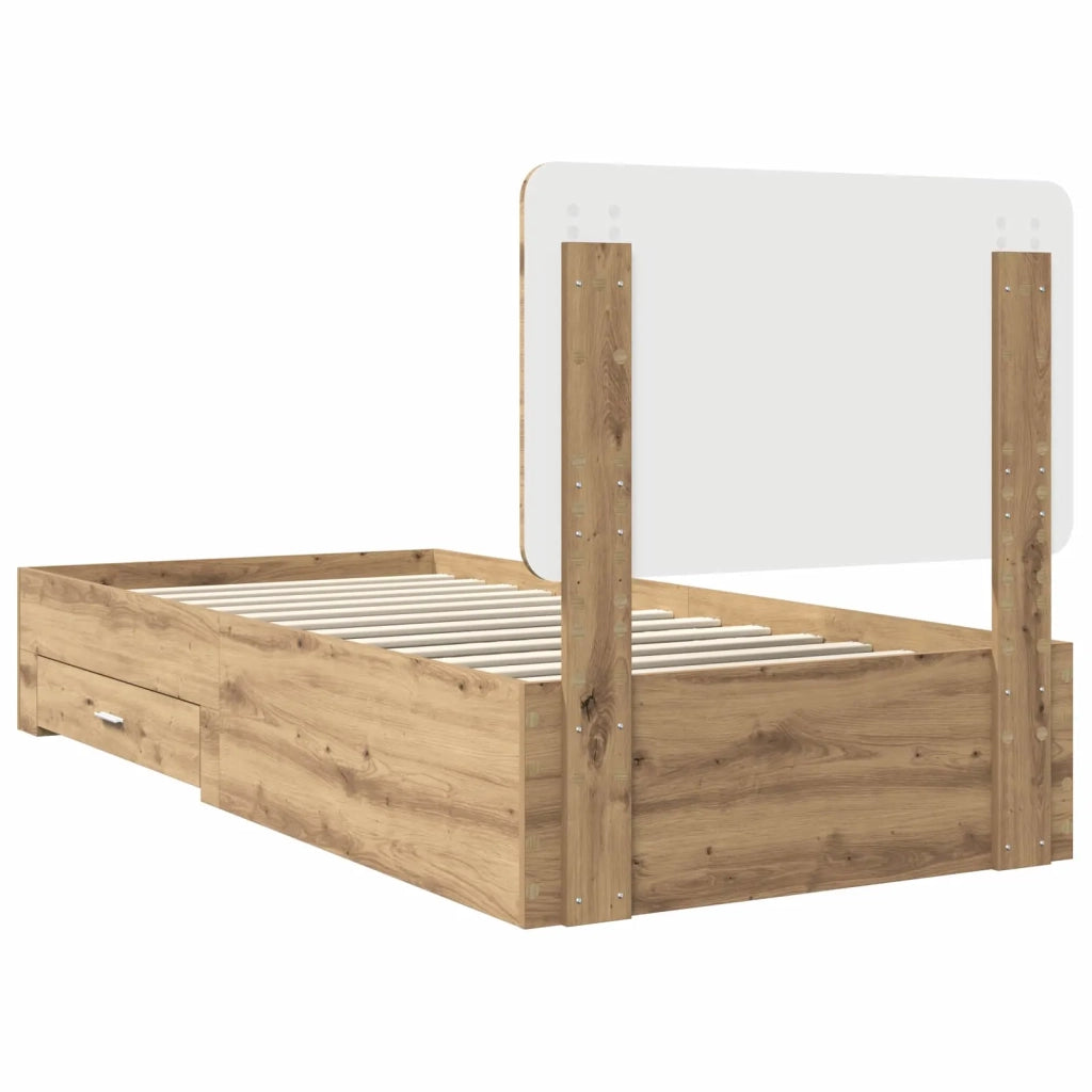 Struttura del letto Rovere artigianale 100 x 200 cm