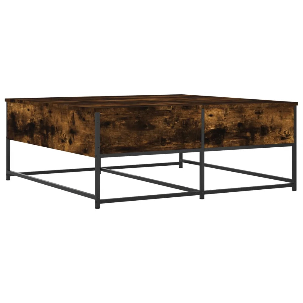 Tavolino da Salotto-Tavolino da soggiorno-Tavolo Rovere Fumo 100x99x40 cm Legno Multistrato
