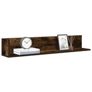 Mensole Parete 2pz Rovere Fumo 100x16,5x16,5 cm in Truciolato 860044