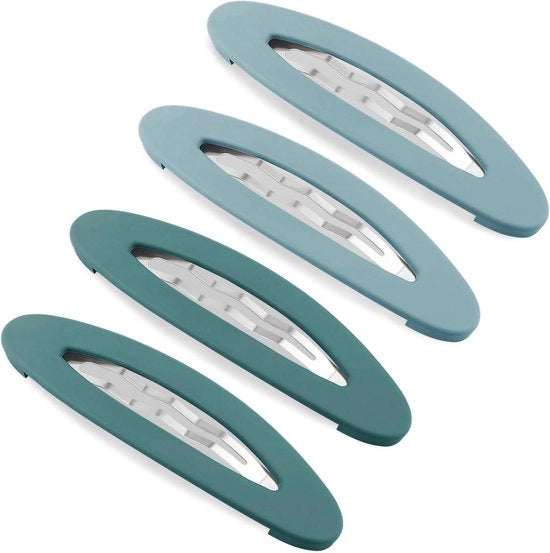 Clip per Capelli da 9 cm in Tono Blu - Set da 4 pezzi con Spille per Capelli Medie - Accessori per Capelli per Ragazze e Donne - Senza Clip a Slittura - Decorazioni per Capelli