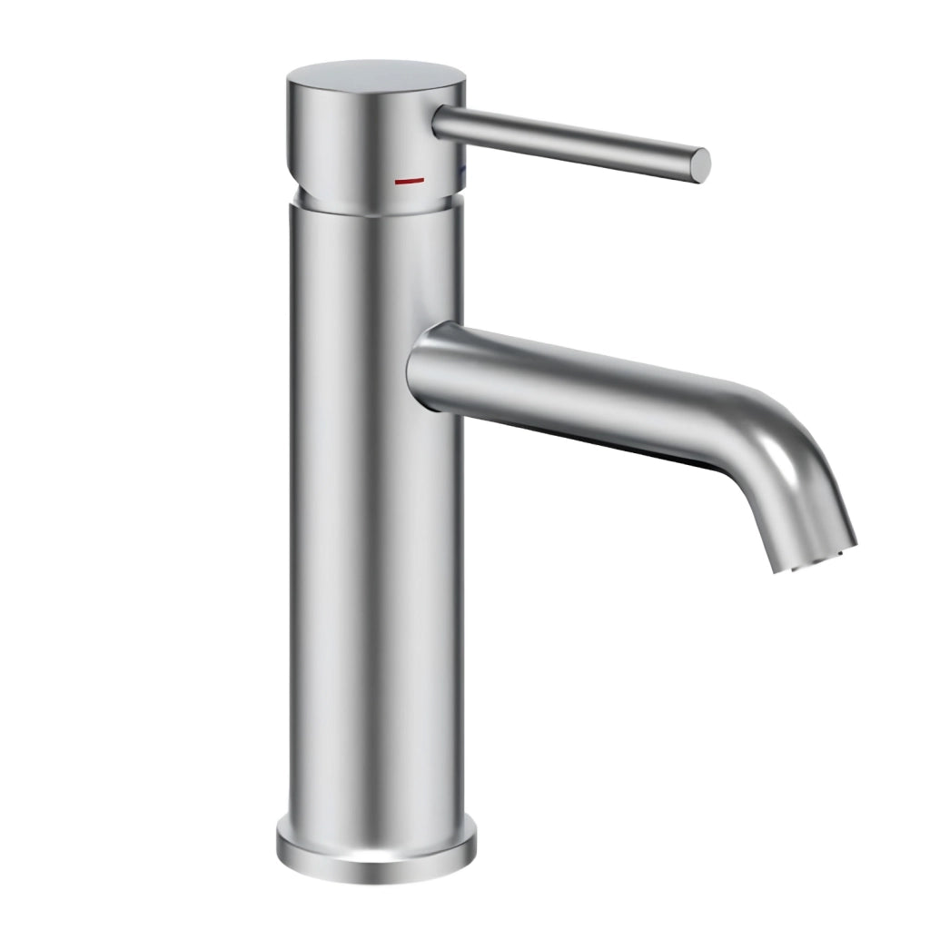 Rubinetto lavabo monocomando jazz ottone montag rapido nickel spazzolato piletta