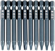 Set di Bit per Chiave a Lame Quadrata Magnetica - 10 pezzi - Asta a Sezione Esagonale 6,3mm - Utensile Manuale con Acciaio S2 Temprato.