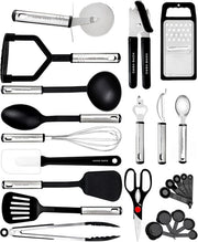 Set di accessori da cucina - Rivestimento antiaffammatore - 10 pezzi - Acciaio inossidabile e silicone