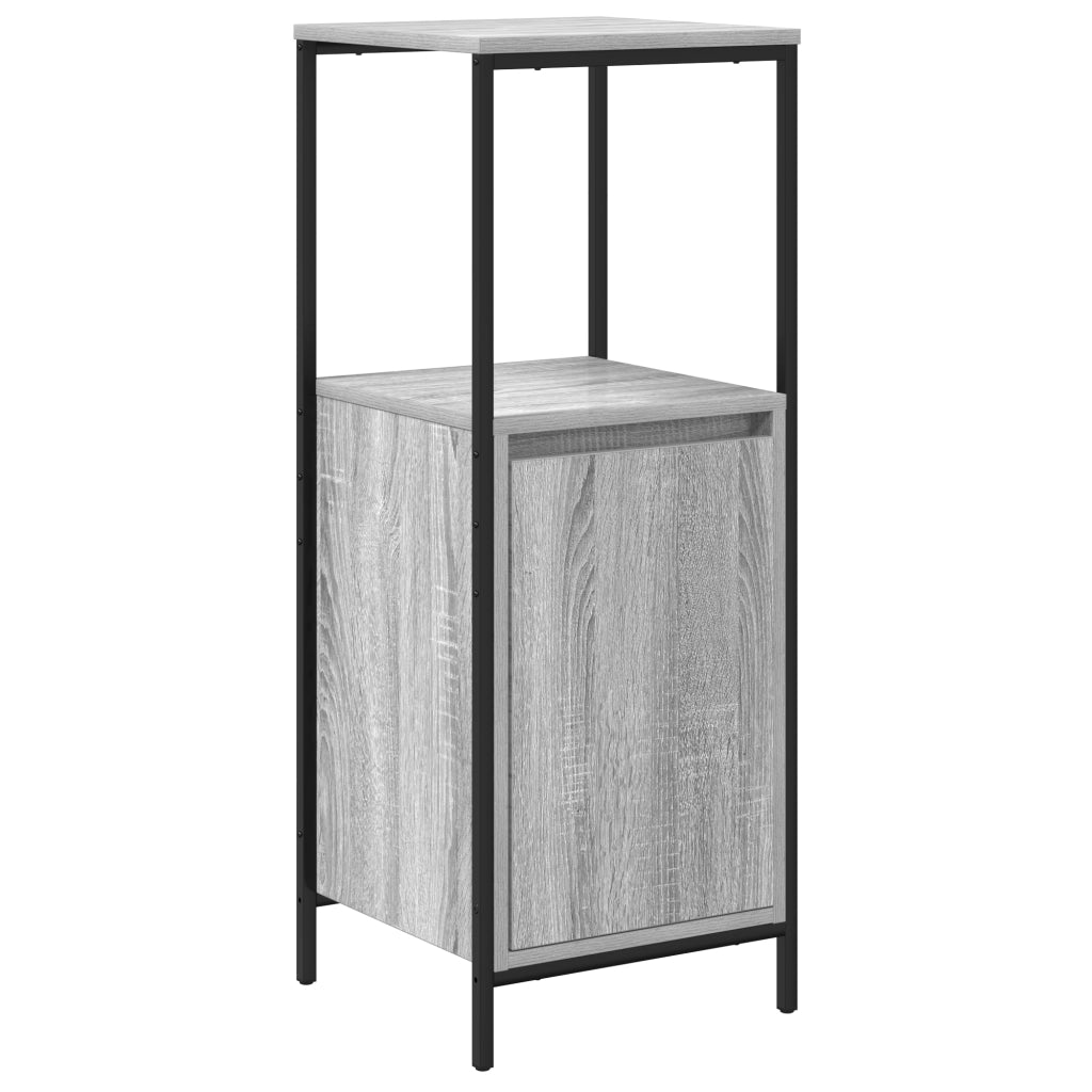 Set di Mobili per Bagno da 5 Pezzi in Legno Ingegnerizzato Grigio Sonoma