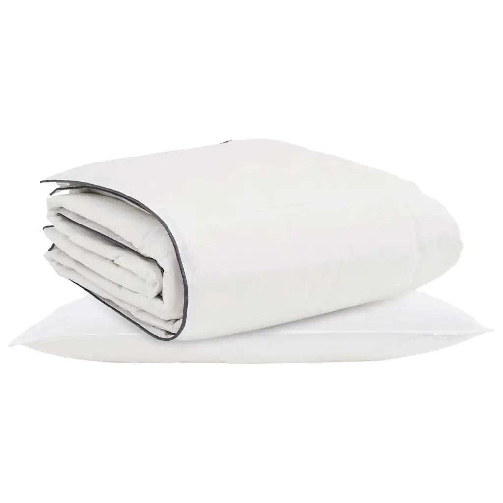 vidaXL Set di Piumoni con cuscino 2 pcs Bianco 135 x 200 cm Piume