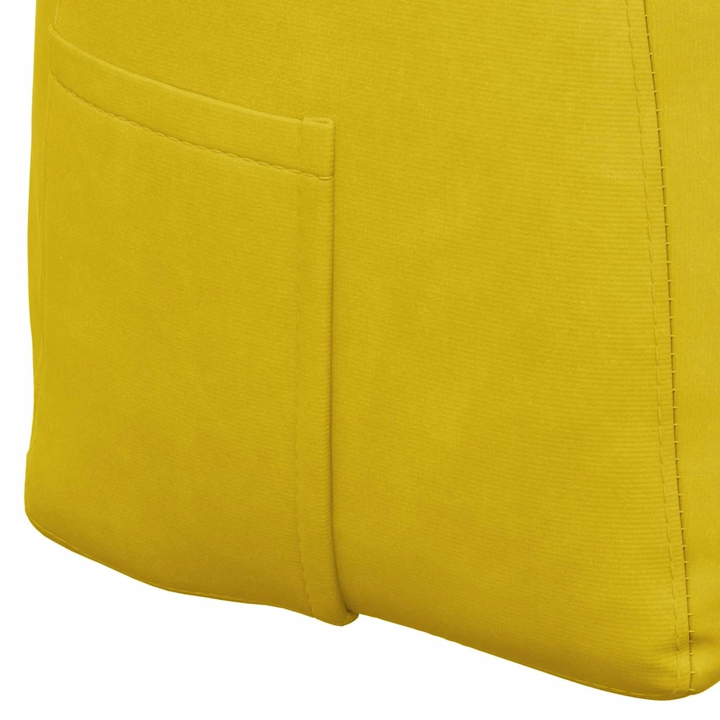 Cuscino per Schiena Giallo 100 x 24 x 50 cm Velluto