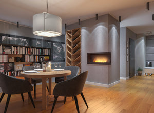 Camino a Bioetanolo da Incasso 90x45 cm Corner 900 Right Destro Nero