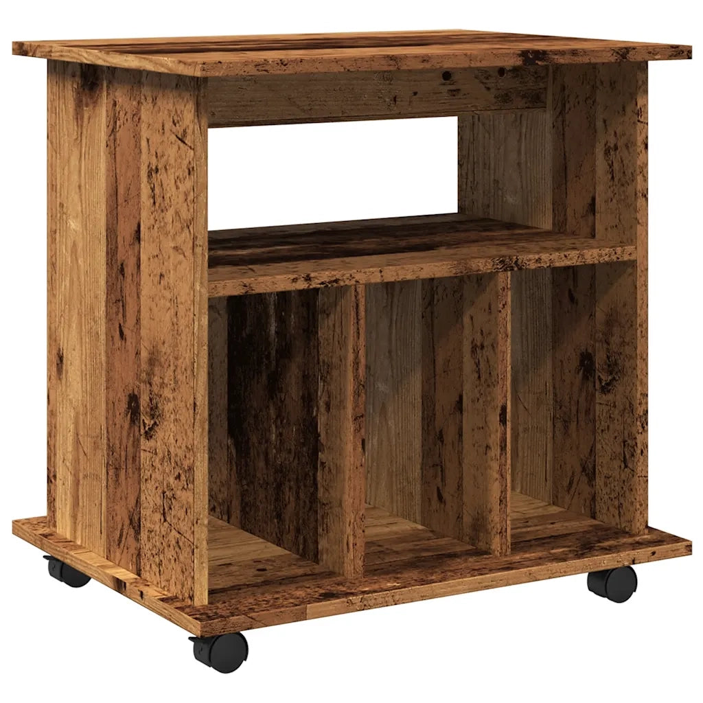 Armadietto con Ruote Legno Antico 60x45x60 cm Legno Multistrato 856662