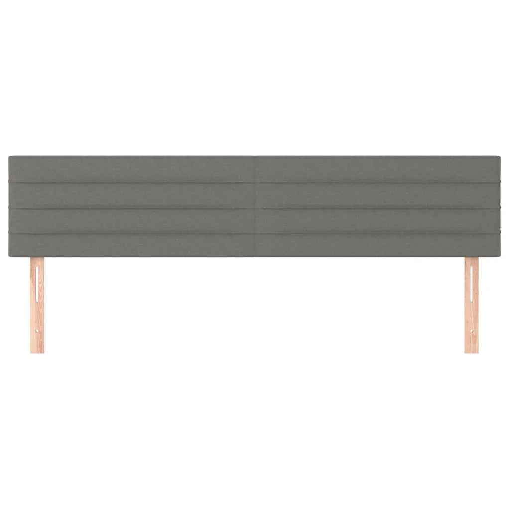 Testiera Grigio Scuro 180x5x78/88 cm in Tessuto 346173