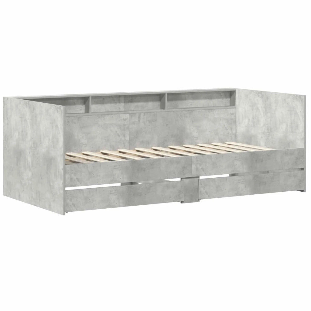 Letto Giorno con cassetto Grigio 90 x 200 cm Legno multistrato 3345120
