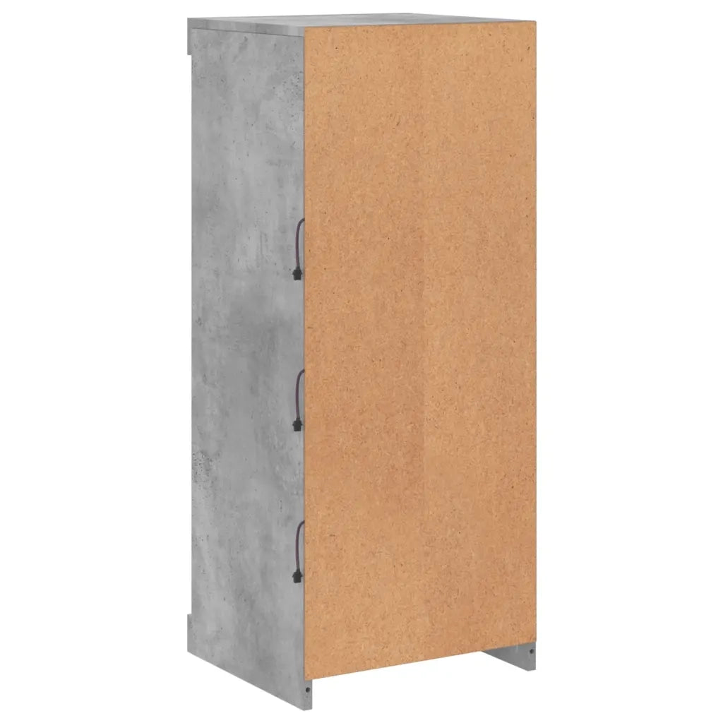 Credenza con Luci LED-Buffet-Armadio da cucina Grigio Cemento 41x37x100 cm 808925