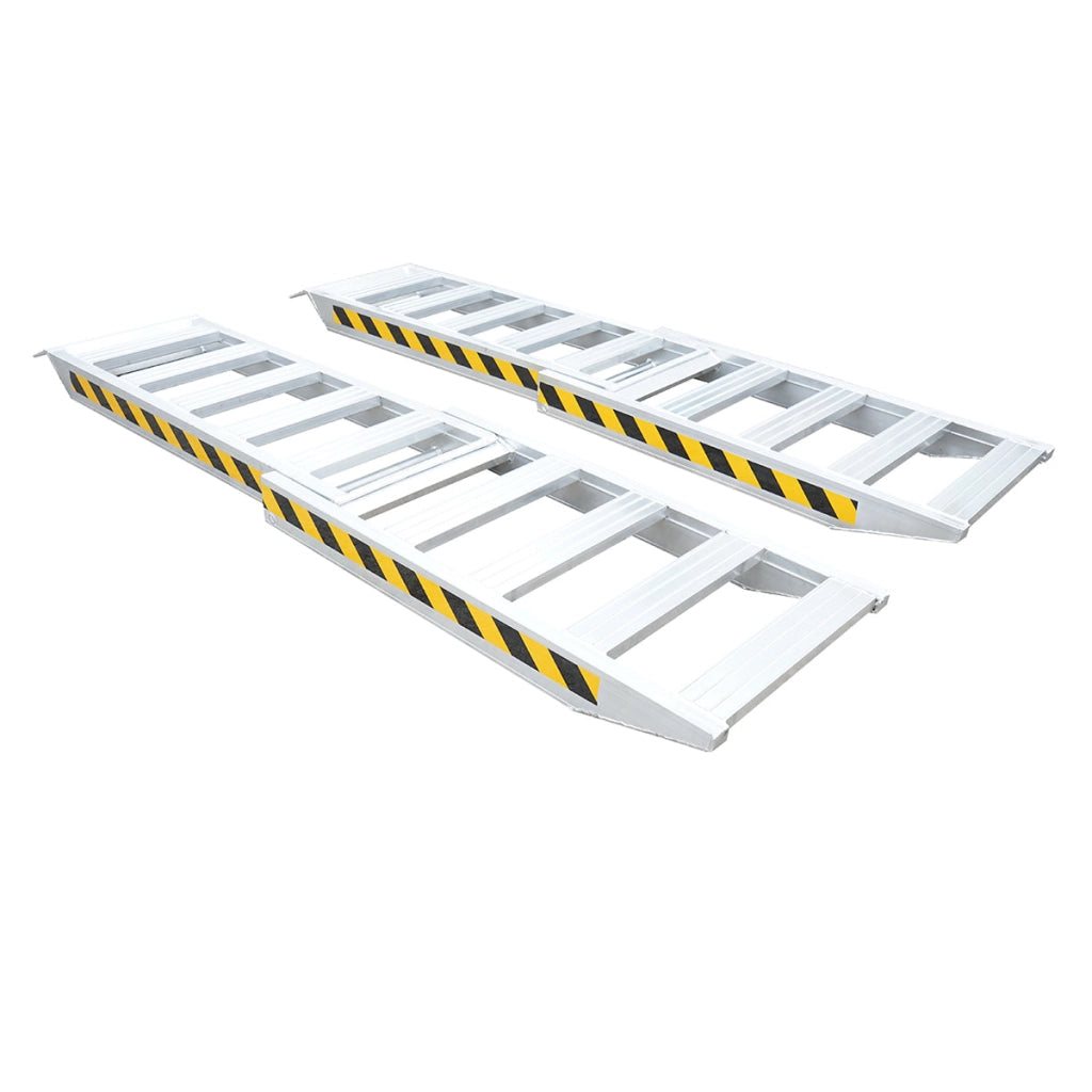 Set di rampe pieghevoli in alluminio da 1 tonnellata per carico/scarico 250x60x10,5 cm