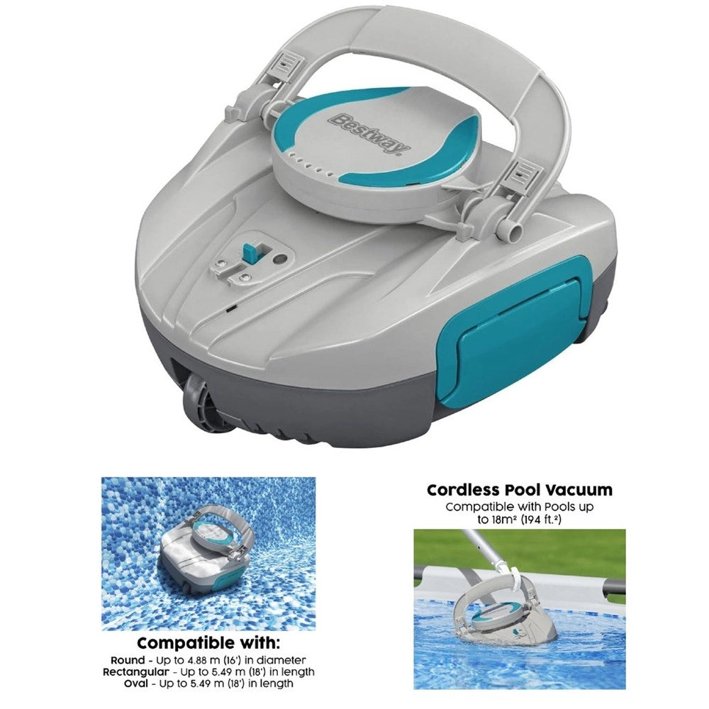 Trade Shop - Robot Pulitore Per Fondo Piscina Autonomo A Batteria Ricaricabile Aquatronix G100 58864 -
