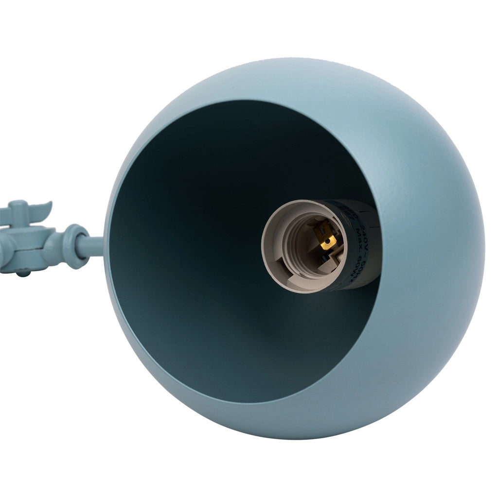 Lampada da tavolo in metallo grigio 26x15x60h