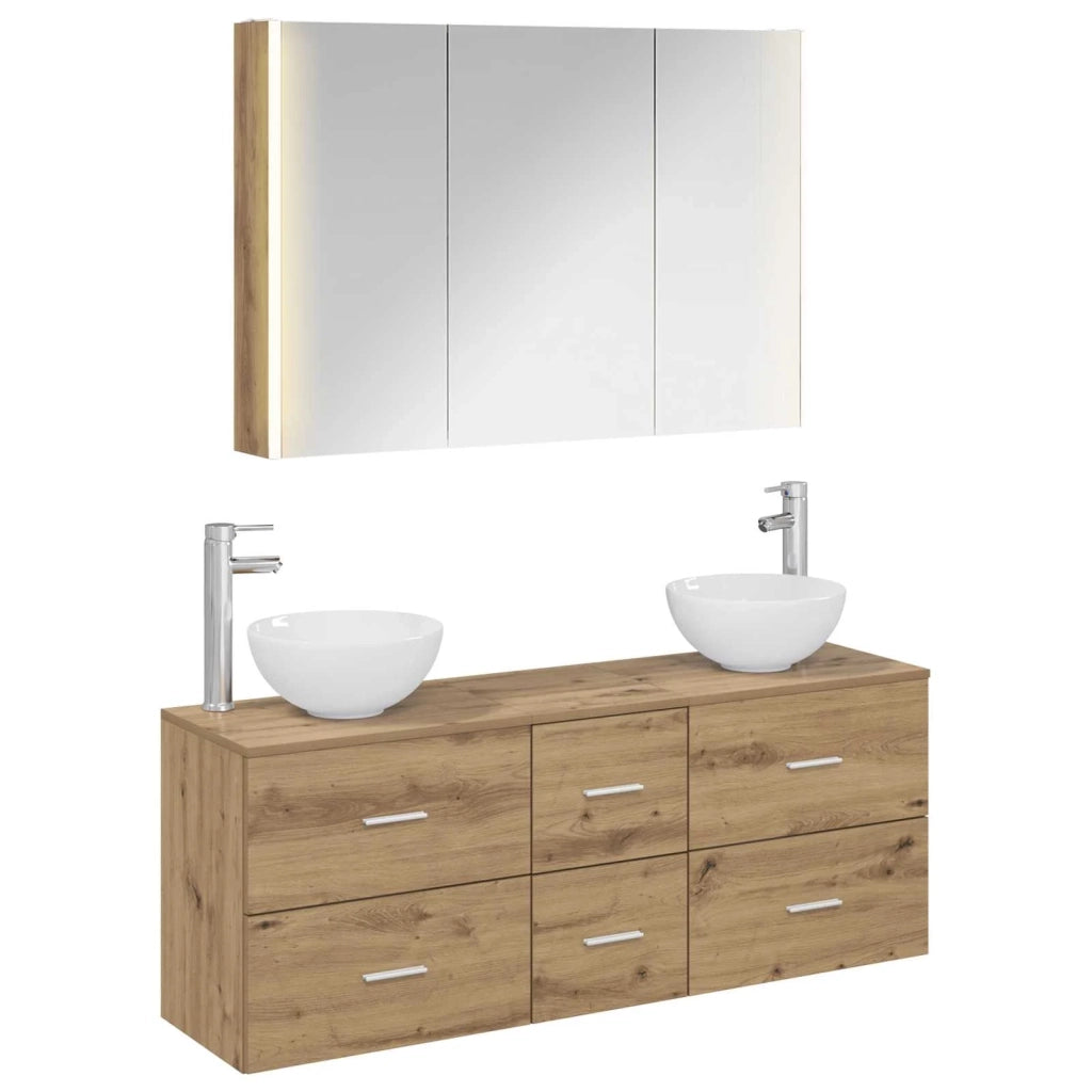 Set di mobili per il bagno 4 pcs Rovere Artigianale 3406710