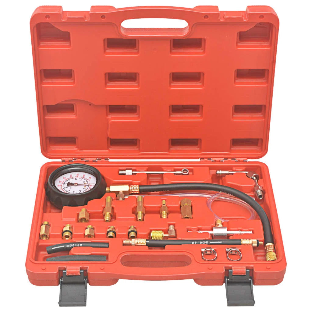 Kit manometro iniezione carburante per auto veicoli camion garage officina motori a benzina rosso 02_0004243