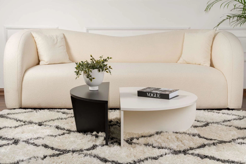 Tavolino in legno "Orion" 90 x 60 x 30 cm - Legno bianco
