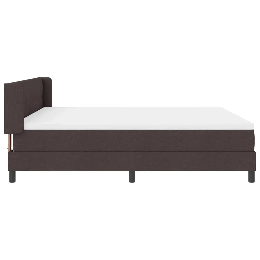 Letto a molle con testiera Marrone Scuro 200 x 180 cm Tessuto 3341121