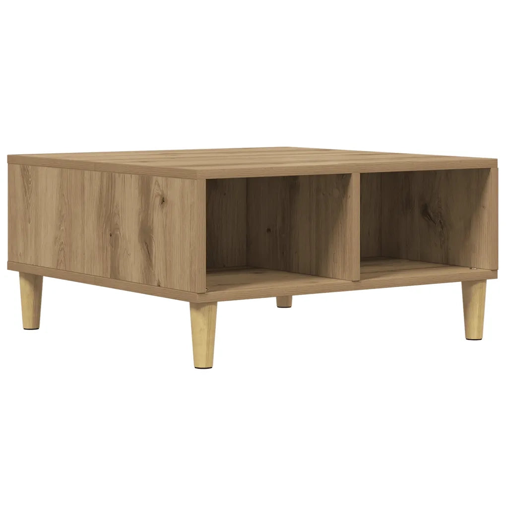 Tavolino da Salotto Artigianale 60x60x30 cm Legno Multistrato 856441