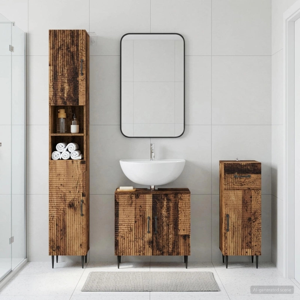 Set di armadietti da bagno in 3 pezzi HAARLEM 3417862