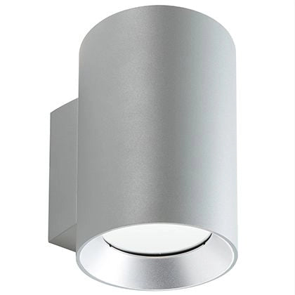 Show - Applique Cilindrico Da Parete A Led 20W A Luce Singola Fredda Colore Alluminio