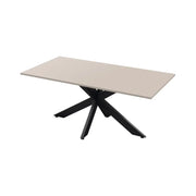 Tavolo da pranzo GWEN – 180 x 90 cm – Colori cachemire e metallo