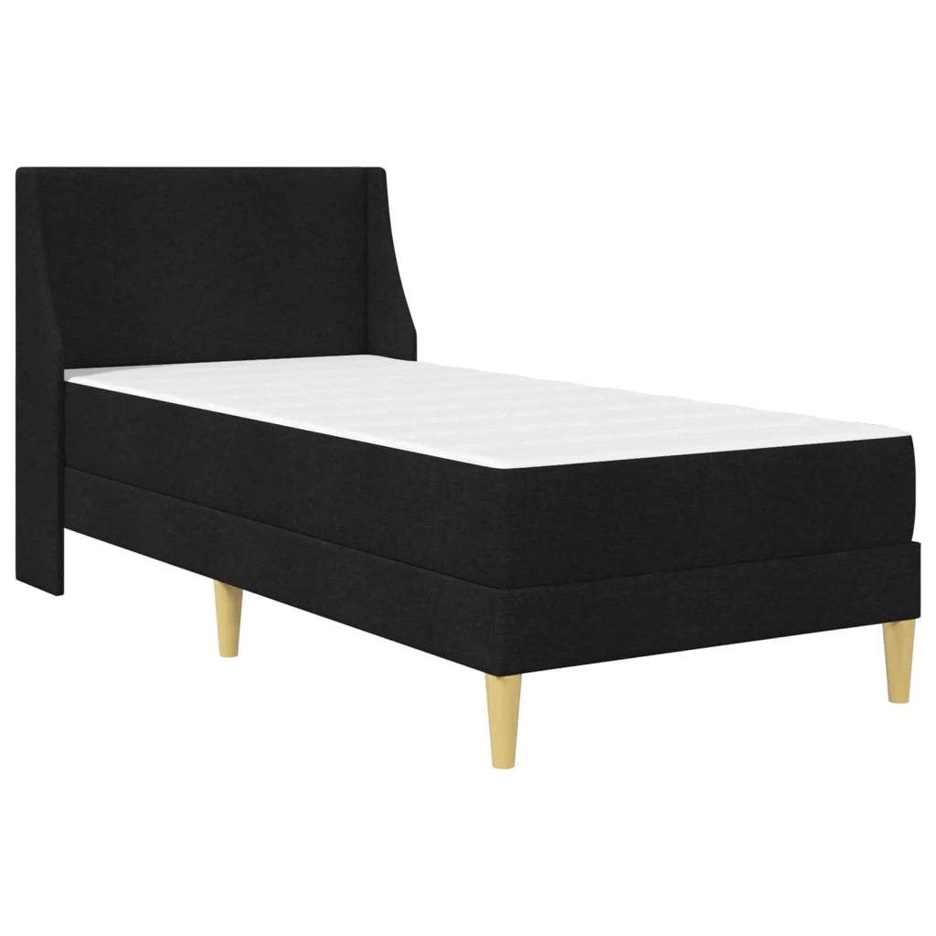Struttura letto con materasso-Giroletto Nero 90 x 200 cm Poliestere