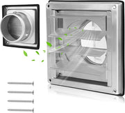 Ventilatore di sfiato 100 mm - Reticolo impermeabile e resistente al vento con rete per insetti - Adatto per tubi VMC e copertura.