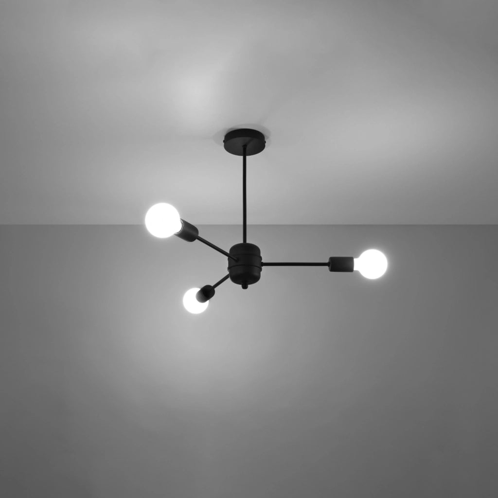 Lampadario LANGO 3 nero
