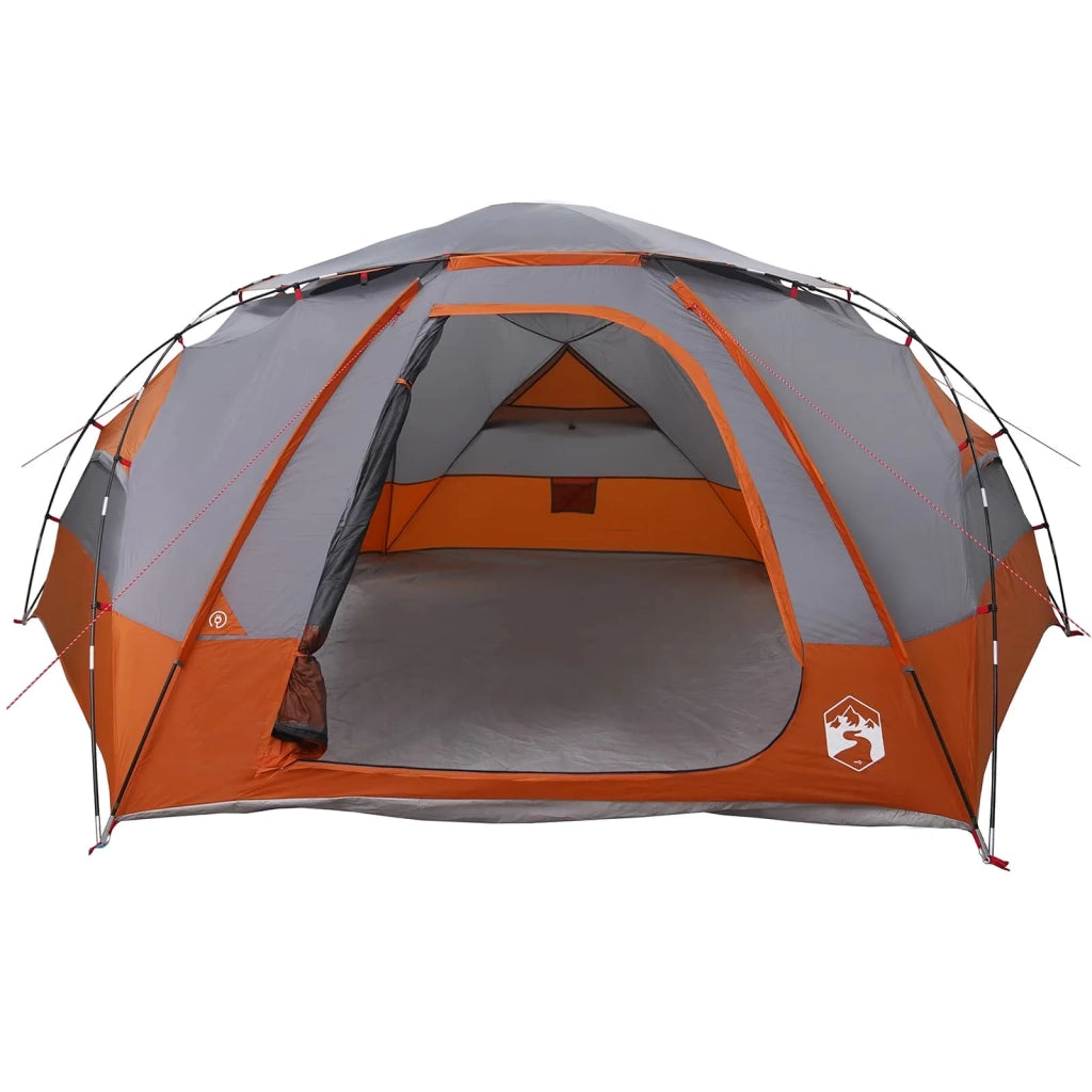 Tenda a cupola con tetto rimovibile-Tenda da campeggio Grigio e arancione 145834