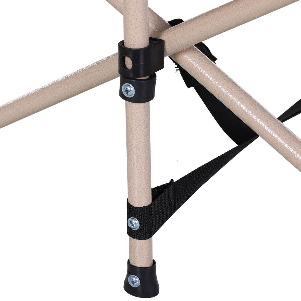 Sdraio da Esterno Lettino da Campeggio Pieghevole Portatile con Borsa Telaio in Acciaio Poliestere Blu 190 x 68 x 52 cm