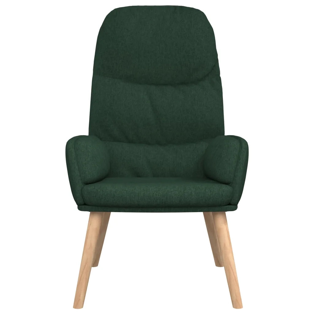 Sedia Relax Verde Scuro in Tessuto 340995