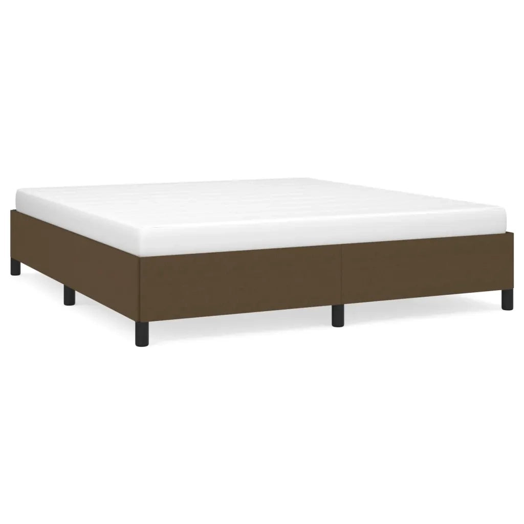 Giroletto senza Materasso Marrone Scuro 160x200 cm Tessuto 347077