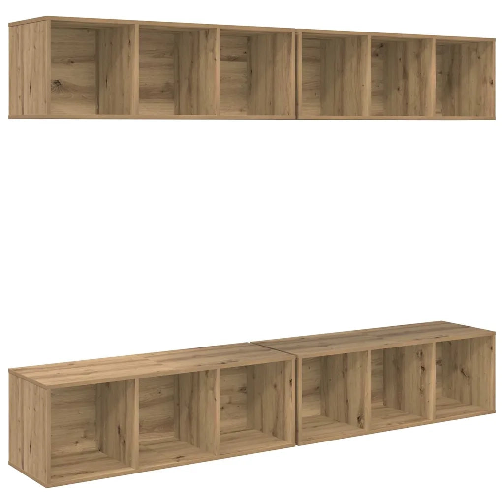 Set mobile TV 4 pcs Rovere artigianale 37 x 37 x 107 cm