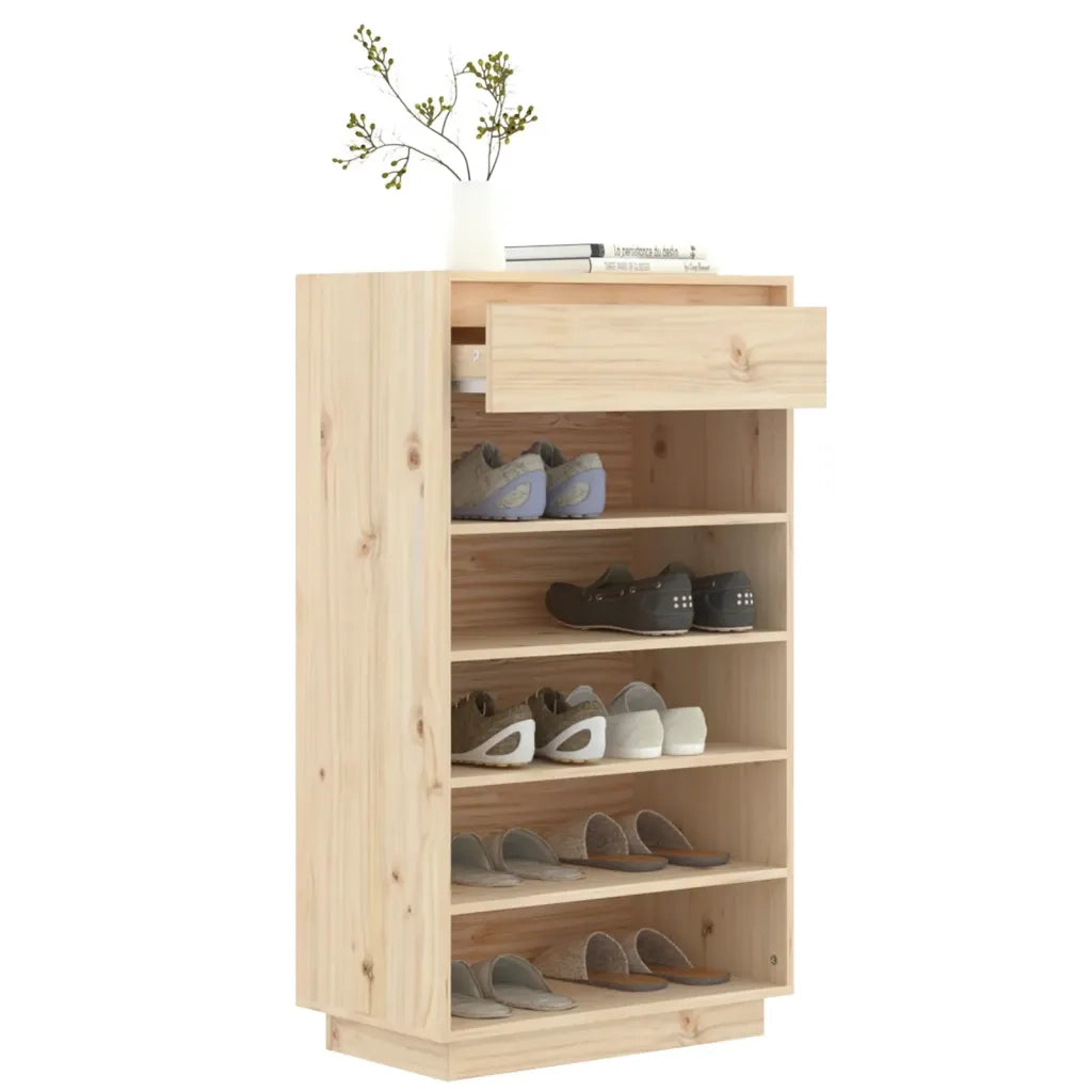 Scarpiera 60x34x105 cm in Legno Massello di Pino 813550