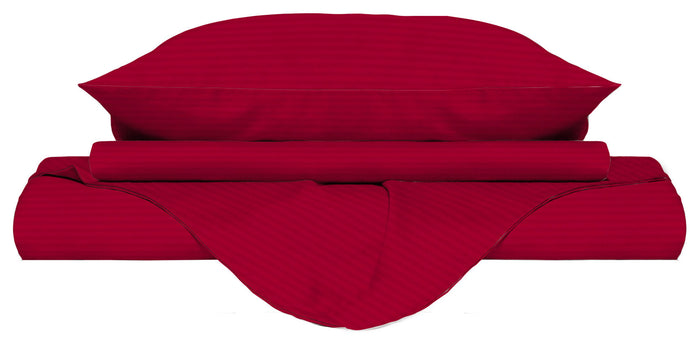 Copripiumino Matrimoniale con Sacco e Federe in Raso di Poliestere Bordeaux