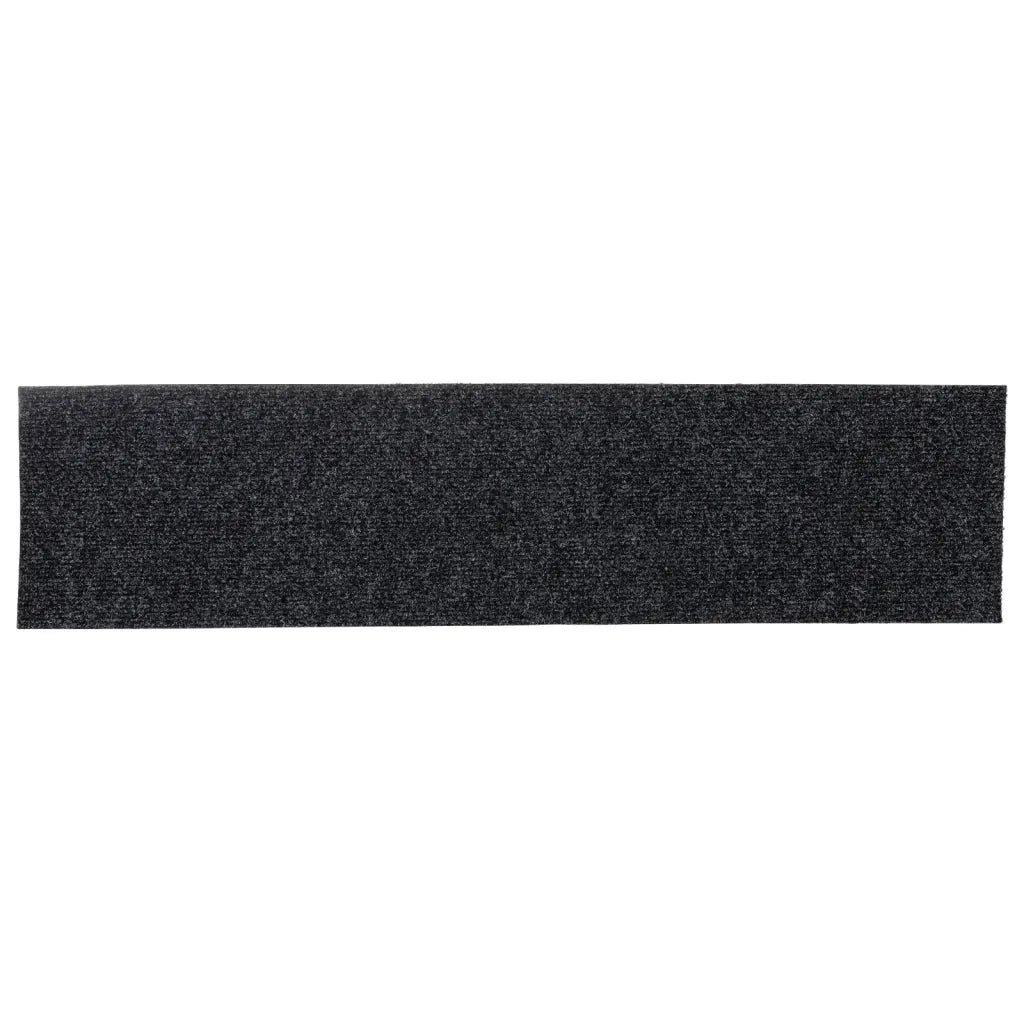 Tappetini per scale autoadesivi 15 pz 76x20 cm Grigio Scuro Rettangolari 326925