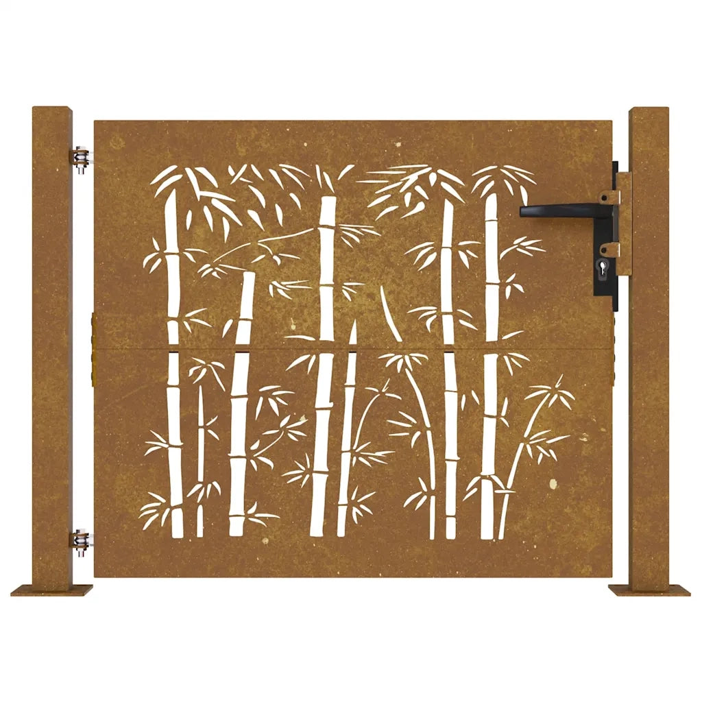 Cancello da Giardino 105x80 cm in Acciaio Corten Design BambÃ¹