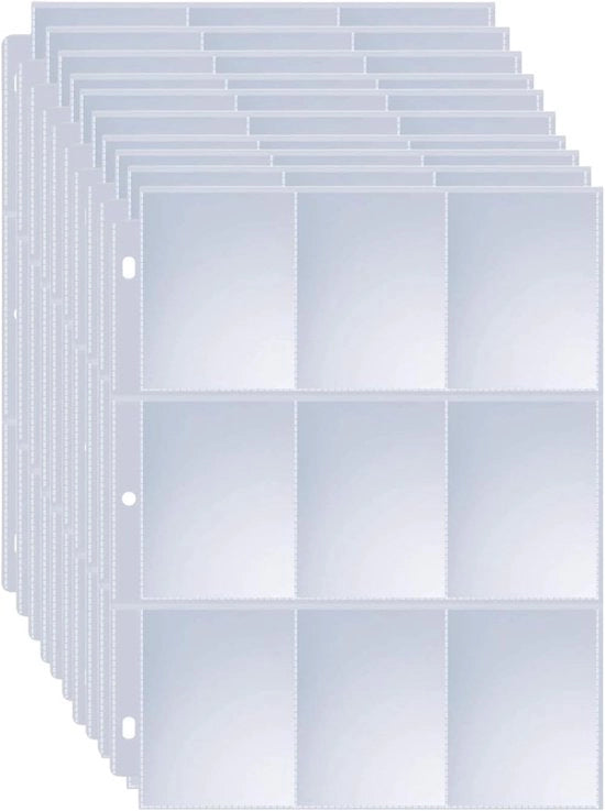 Schede per raccolta carte - 10 pezzi - adatta per carte da collezione